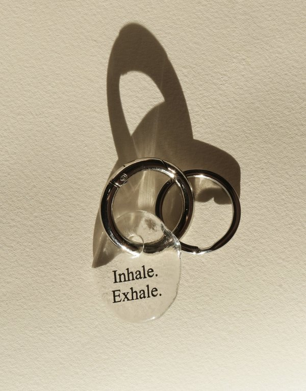 Cled Inhale. Exhale Messenger Keyring - Clear Air Cled Inhale. Exhale Messenger Keyring - Clear Air