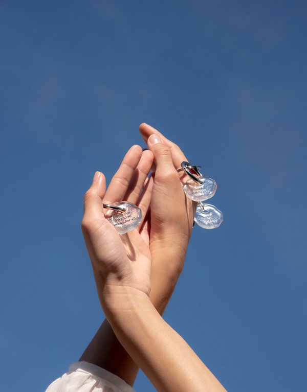 Cled Inhale. Exhale Messenger Keyring - Clear Air Cled Inhale. Exhale Messenger Keyring - Clear Air