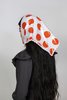 Rightful Owner Plastic Polka Dot Baboushka - White/Orange - Thumbnail 1