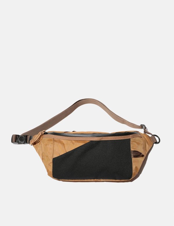 Snow Peak XPac Nylon Waist Bag Brown Garmentory