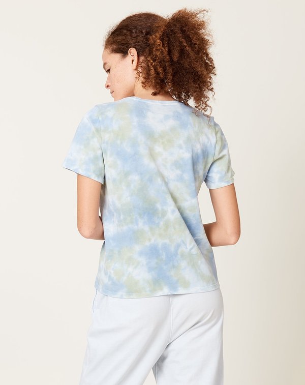 Raquel Allegra Boy Tee - Sky Camo Tie Dye Raquel Allegra Boy Tee - Sky Camo Tie Dye