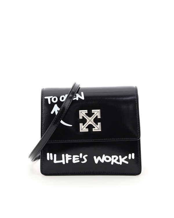 Off-White Jitney 0.7 Leather Bag - black | Garmentory