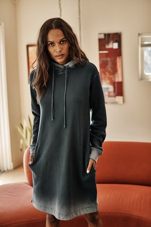 Velvet Hoodie Dress - Ombre | Garmentory