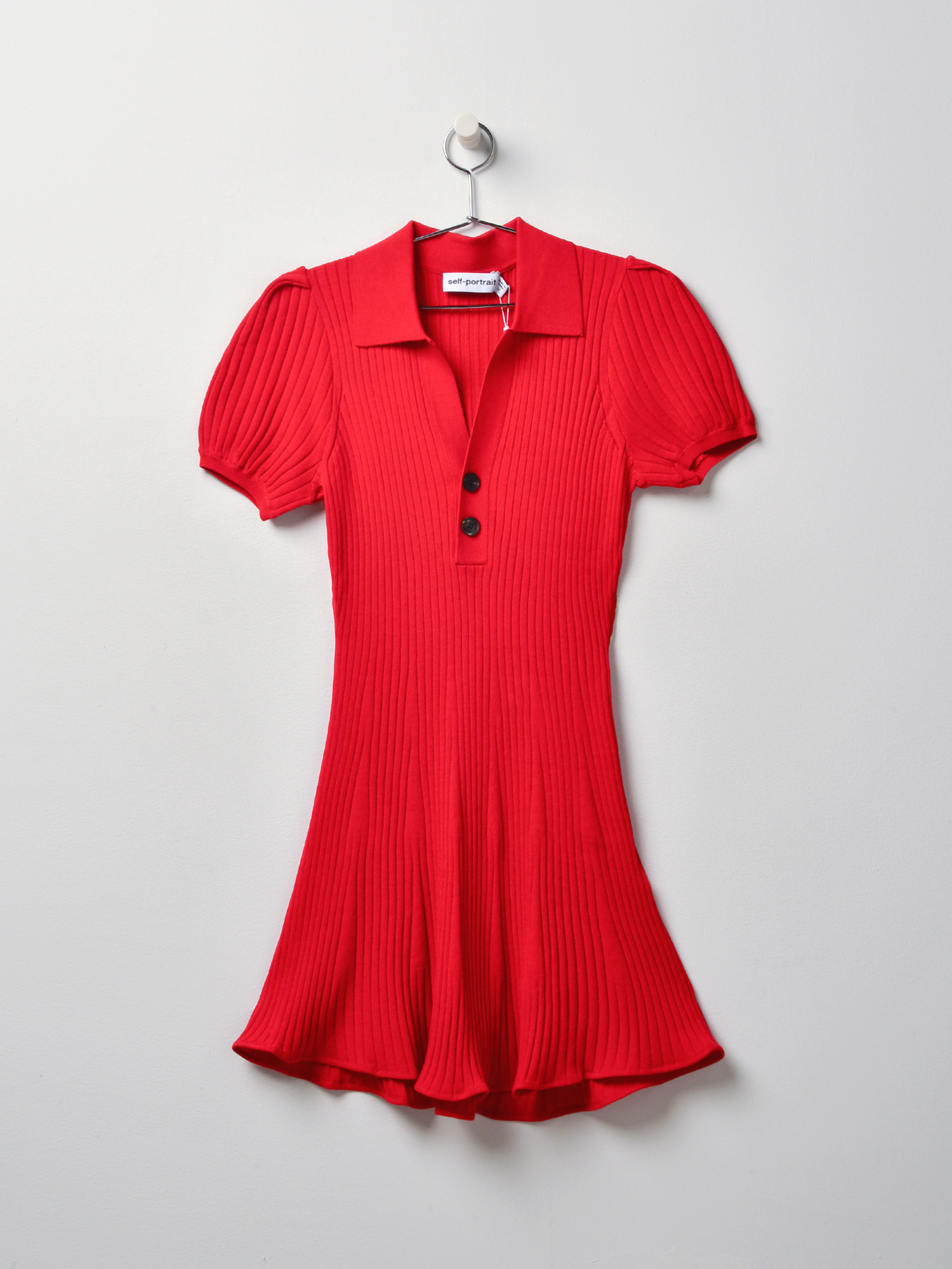 self portrait red stripe knit dress RIB MINI - Homecoming Strapless Prom Evening Dresses
