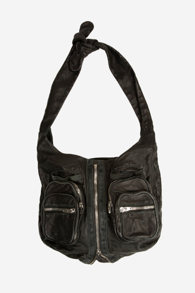 バッグ Alexander Wang Hobo Lether Shoulder Bag ALEXANDER WANG Green Leather Hobo Handbag – Sui Generis Designer