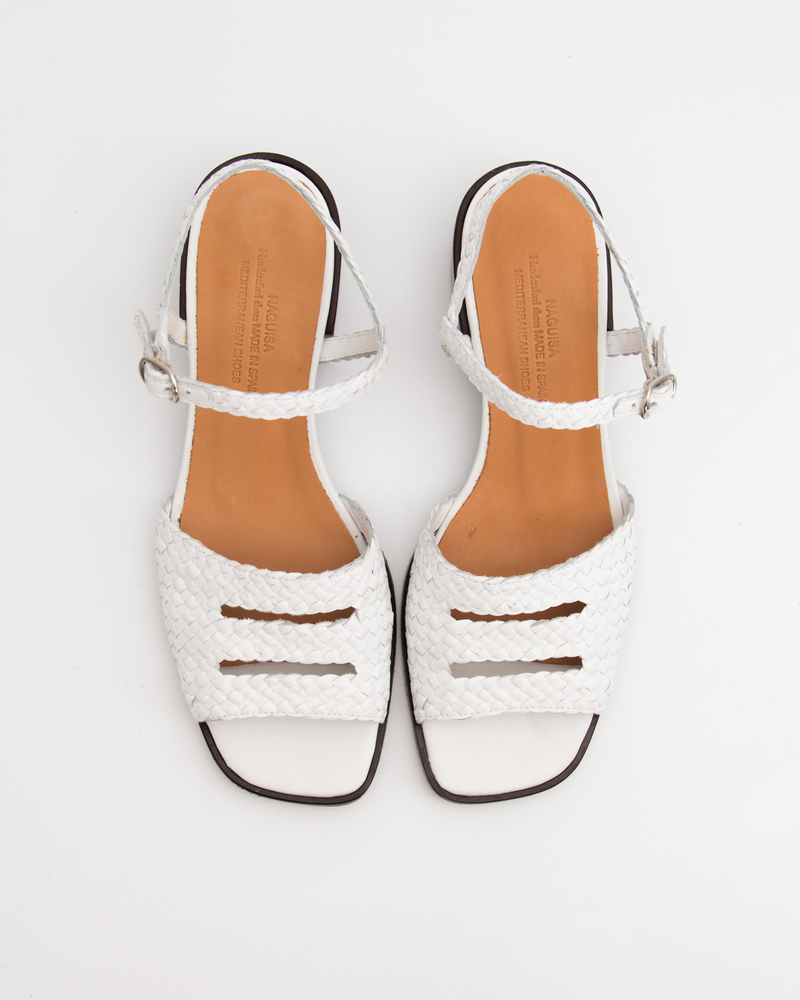 Naguisa Greda Sandals - White