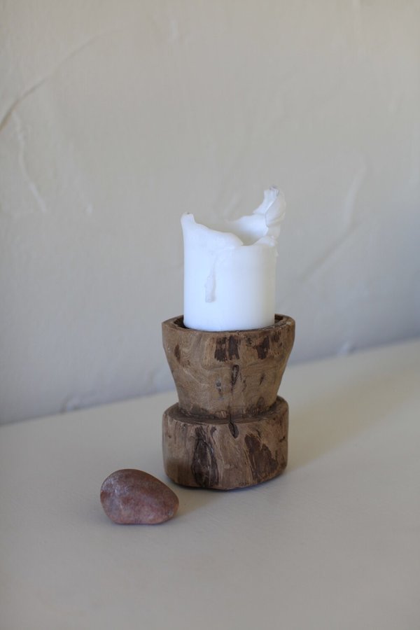 nomad collective Antique Indian Candle Holder - brown nomad collective Antique Indian Candle Holder - brown