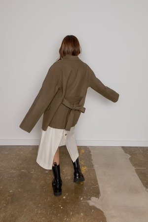 Unisex JOWA. Handmade One Button Coat with Belt Unisex JOWA. Handmade One Button Coat with Belt