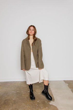 Unisex JOWA. Handmade One Button Coat with Belt Unisex JOWA. Handmade One Button Coat with Belt