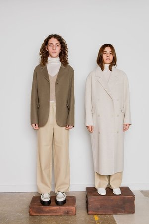 Unisex JOWA. Handmade One Button Coat with Belt Unisex JOWA. Handmade One Button Coat with Belt