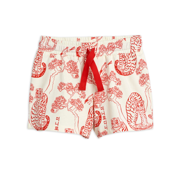 kids Mini Rodini Tigers Shorts - Red kids Mini Rodini Tigers Shorts - Red