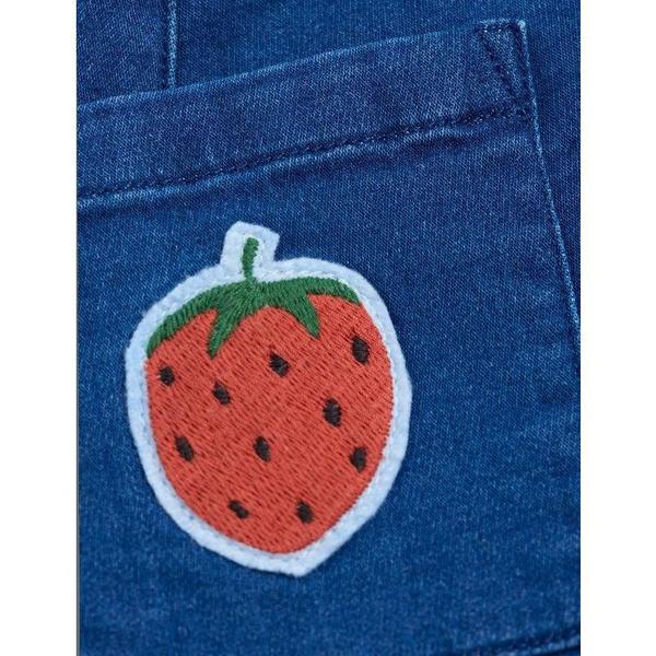 kids mini rodini denim strawberry skirt - blue kids mini rodini denim strawberry skirt - blue