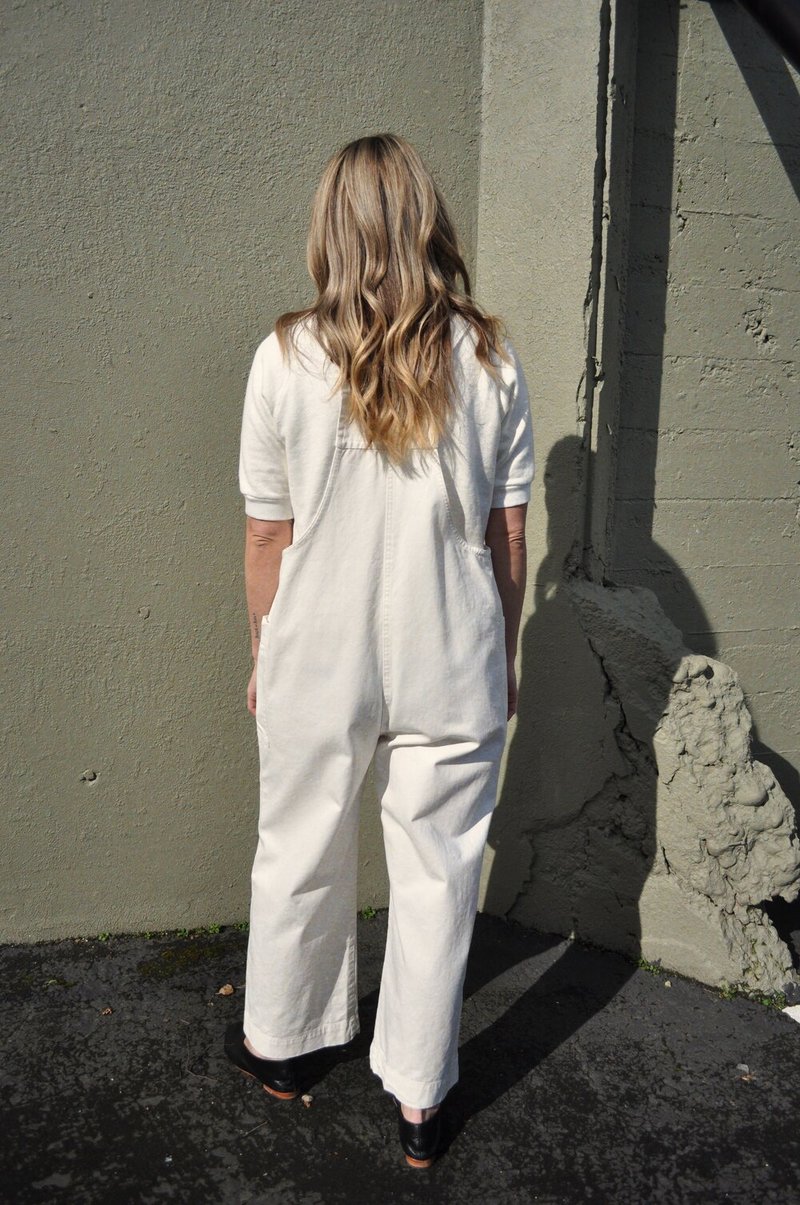 Ali Golden Overall Jumper - Bone