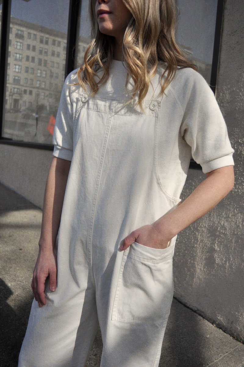Ali Golden Overall Jumper - Bone
