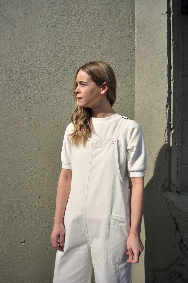 Ali Golden Overall Jumper - Bone