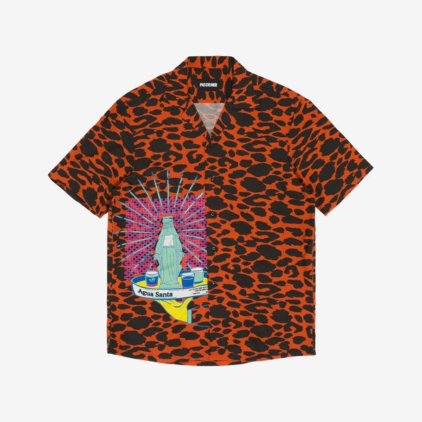 Pas De Mer Agua Santa Shirt - Orange/Black Pattern Pas De Mer Agua Santa Shirt - Orange/Black Pattern