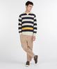 BARBOUR EARL STRIPE CREW sweater - NAVY/White Label - Thumbnail 1