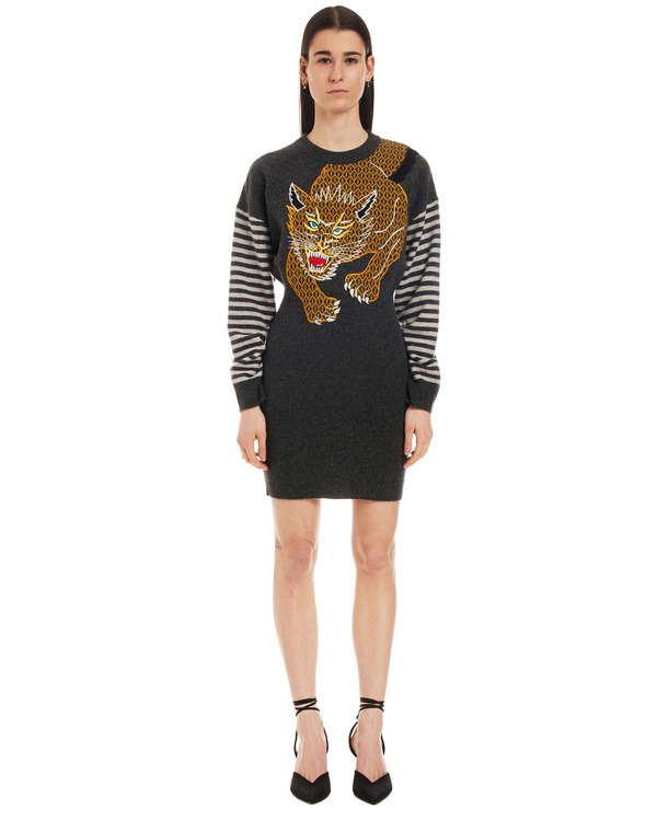kenzo grey dress Kenzo Girls Dress kg30155-02 – Le Petit Kids main image 0