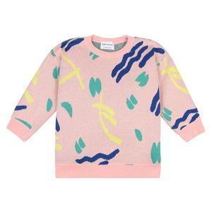 kids Bobo Choses Strokes Pattern Sweater - Pink kids Bobo Choses Strokes Pattern Sweater - Pink