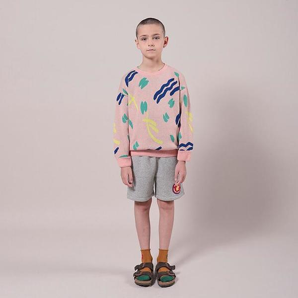 kids Bobo Choses Strokes Pattern Sweater - Pink kids Bobo Choses Strokes Pattern Sweater - Pink