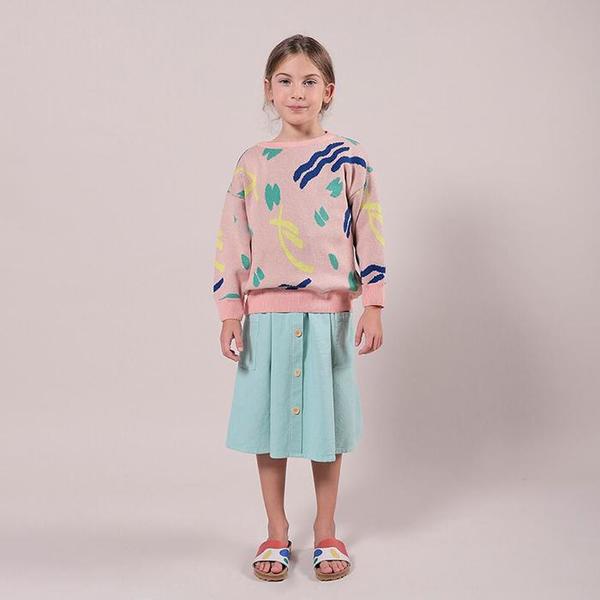 kids Bobo Choses Strokes Pattern Sweater - Pink kids Bobo Choses Strokes Pattern Sweater - Pink