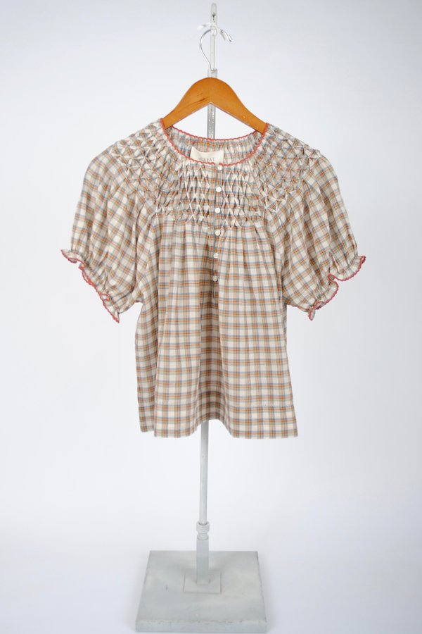 The Great. The Hazel Top - Meadow Plaid The Great. The Hazel Top - Meadow Plaid