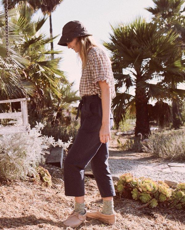 The Great. The Hazel Top - Meadow Plaid The Great. The Hazel Top - Meadow Plaid