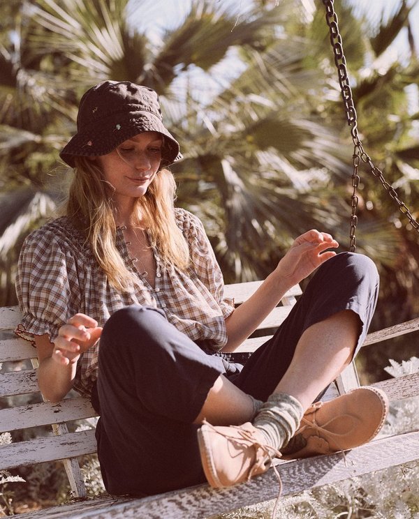 The Great. The Hazel Top - Meadow Plaid The Great. The Hazel Top - Meadow Plaid
