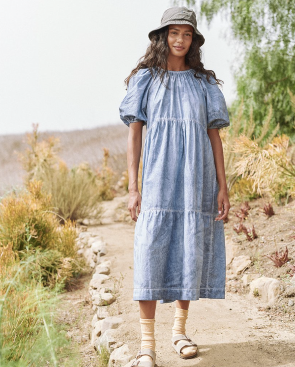 The Great. The Park Dress - Indigo Fog Wash The Great. The Park Dress - Indigo Fog Wash