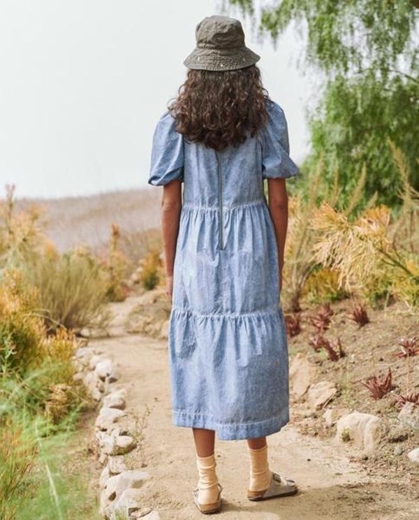 The Great. The Park Dress - Indigo Fog Wash The Great. The Park Dress - Indigo Fog Wash