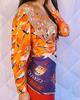 Vintage Seventies Ungaro Patchwork Silk Scarf Blouse - Thumbnail 2