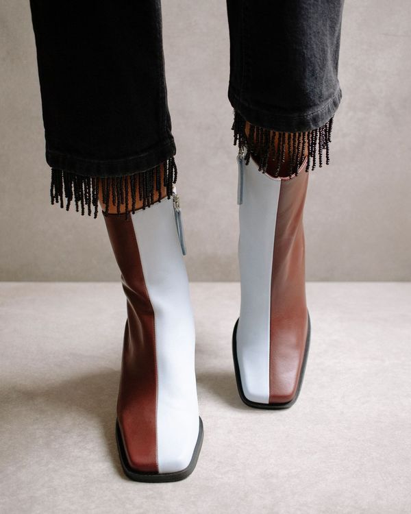 Alohas South Bicolor Boot - Blue/Dark Burgundy Alohas South Bicolor Boot - Blue/Dark Burgundy