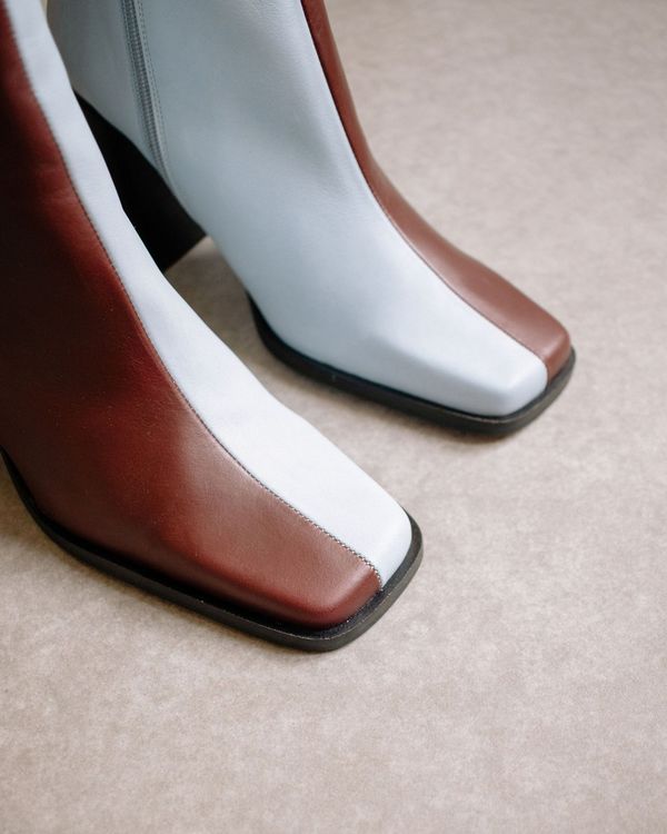Alohas South Bicolor Boot - Blue/Dark Burgundy Alohas South Bicolor Boot - Blue/Dark Burgundy
