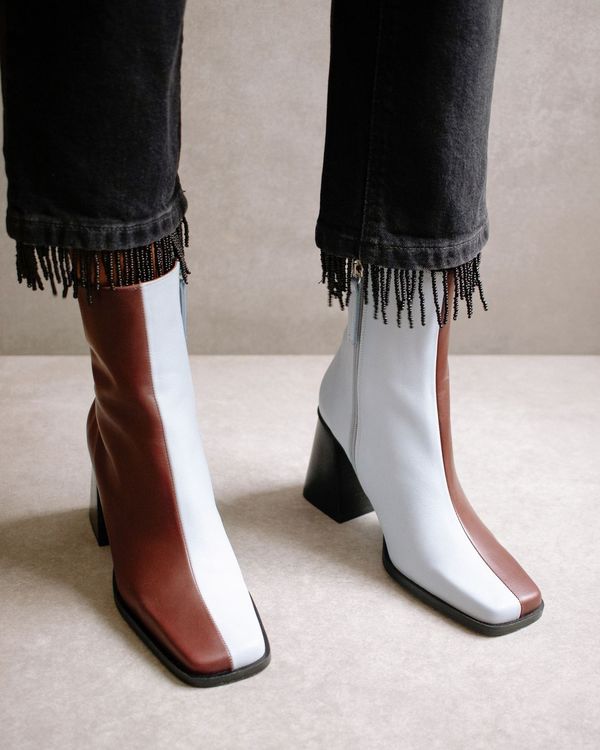 Alohas South Bicolor Boot - Blue/Dark Burgundy Alohas South Bicolor Boot - Blue/Dark Burgundy