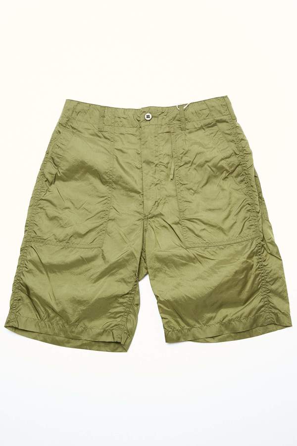 Engineered Garments Nylon Micro Ripstop Fatigue Short - Olive