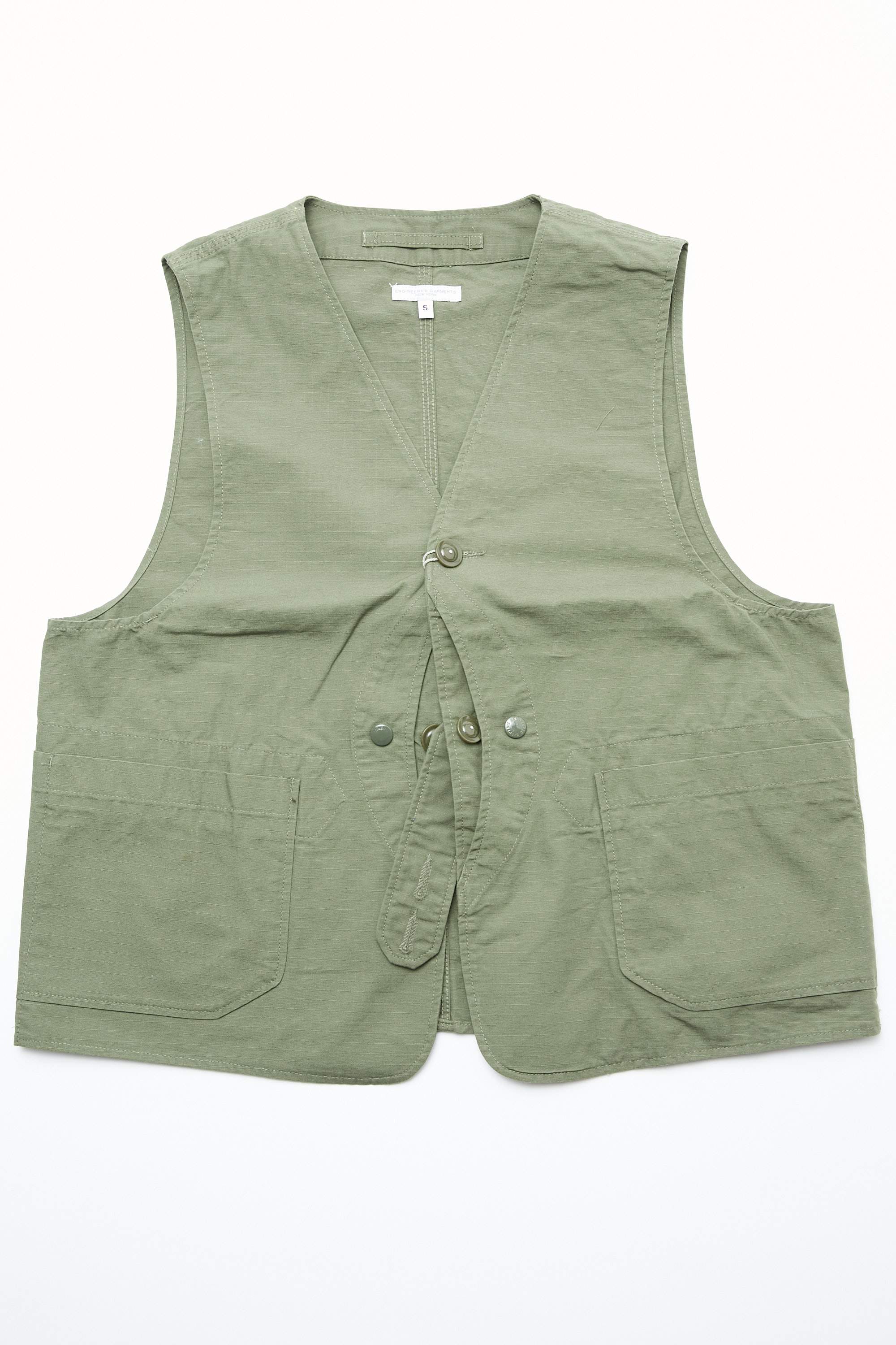 トップス Engineered Garments uplandvest Engineered Garments Upland Vest (Nylon Ripstop) - Navy Blue