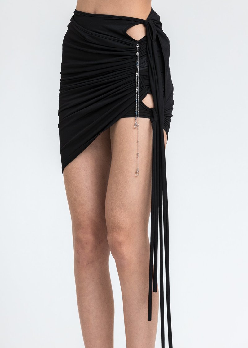 Hyein Seo Lotus Shirring Skirt - Black | Garmentory