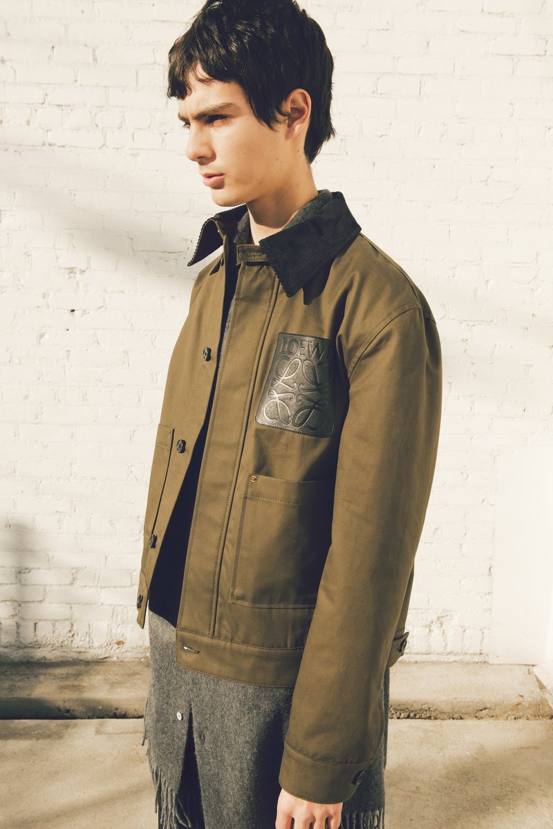 【関税&送料込】Loewe Khaki Cotton Jacket Green Khaki Cotton Jacket | LOEWE - Antonia