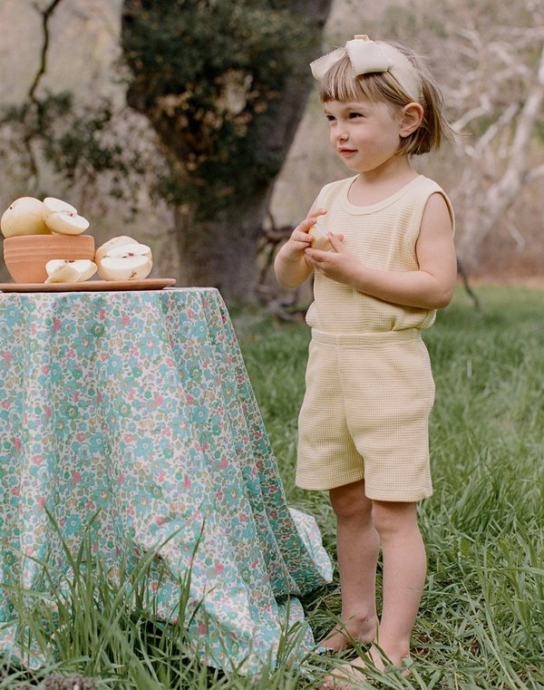 Kids Noble Organic Waffle Tank Set - Buttercream Kids Noble Organic Waffle Tank Set - Buttercream