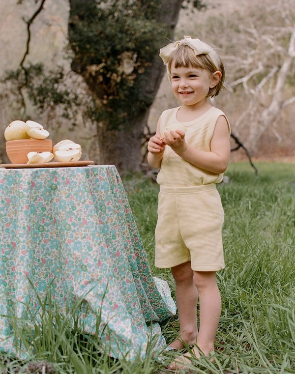 Kids Noble Organic Waffle Tank Set - Buttercream Kids Noble Organic Waffle Tank Set - Buttercream