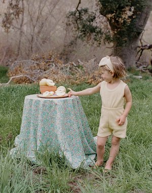 Kids Noble Organic Waffle Tank Set - Buttercream Kids Noble Organic Waffle Tank Set - Buttercream