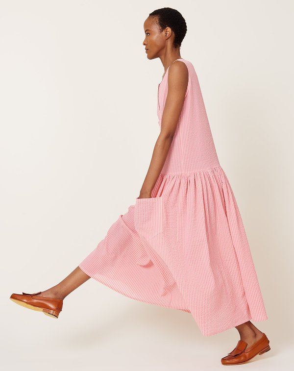 Caron Callahan Myrtle Dress - Pink Gauze Stripe Caron Callahan Myrtle Dress - Pink Gauze Stripe