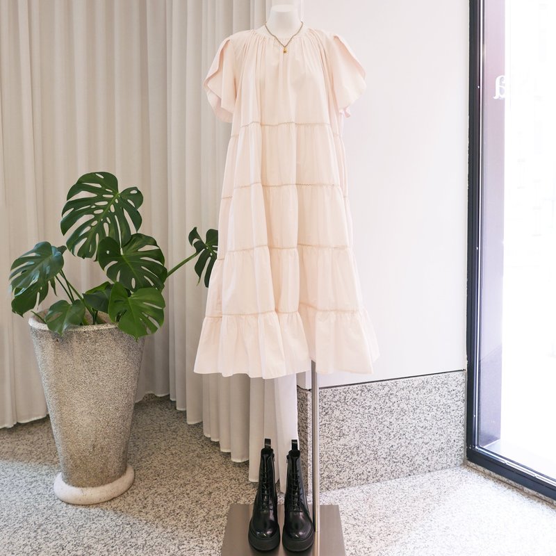 Merlette Alegre Tiered Dress - Light Pink | Garmentory