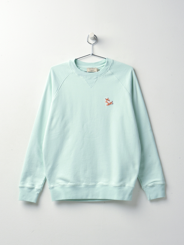 Maison Kitsun CHILLAX FOX PATCH CLASSIC SWEATSHIRT - MINT