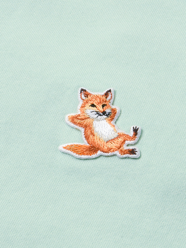 Maison Kitsune Chillax Fox Patch Classic Sweatshirt Mint Garmentory