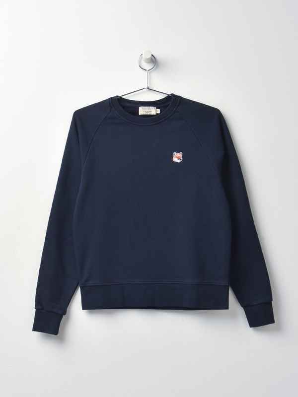 Maison Kitsuné FOX HEAD PATCH ADJUSTED SWEATSHIRT - NAVY Maison Kitsuné FOX HEAD PATCH ADJUSTED SWEATSHIRT - NAVY