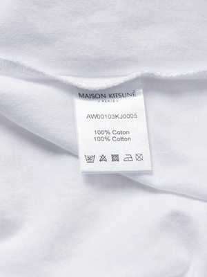 Maison Kitsuné WOMEN FOX HEAD PATCH CLASSIC TEE-SHIRT - WHITE Maison Kitsuné WOMEN FOX HEAD PATCH CLASSIC TEE-SHIRT - WHITE