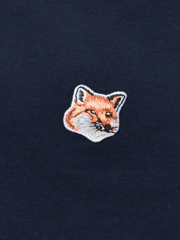 Maison Kitsuné WOMEN FOX HEAD PATCH CLASSIC TEE-SHIRT - NAVY Maison Kitsuné WOMEN FOX HEAD PATCH CLASSIC TEE-SHIRT - NAVY