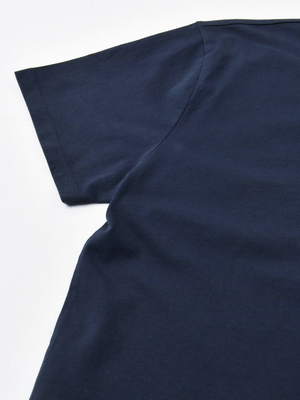 Maison Kitsuné WOMEN FOX HEAD PATCH CLASSIC TEE-SHIRT - NAVY Maison Kitsuné WOMEN FOX HEAD PATCH CLASSIC TEE-SHIRT - NAVY