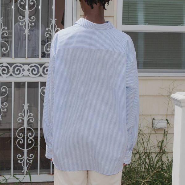 Baserange Ole Shirt - Blue Stripe | Garmentory
